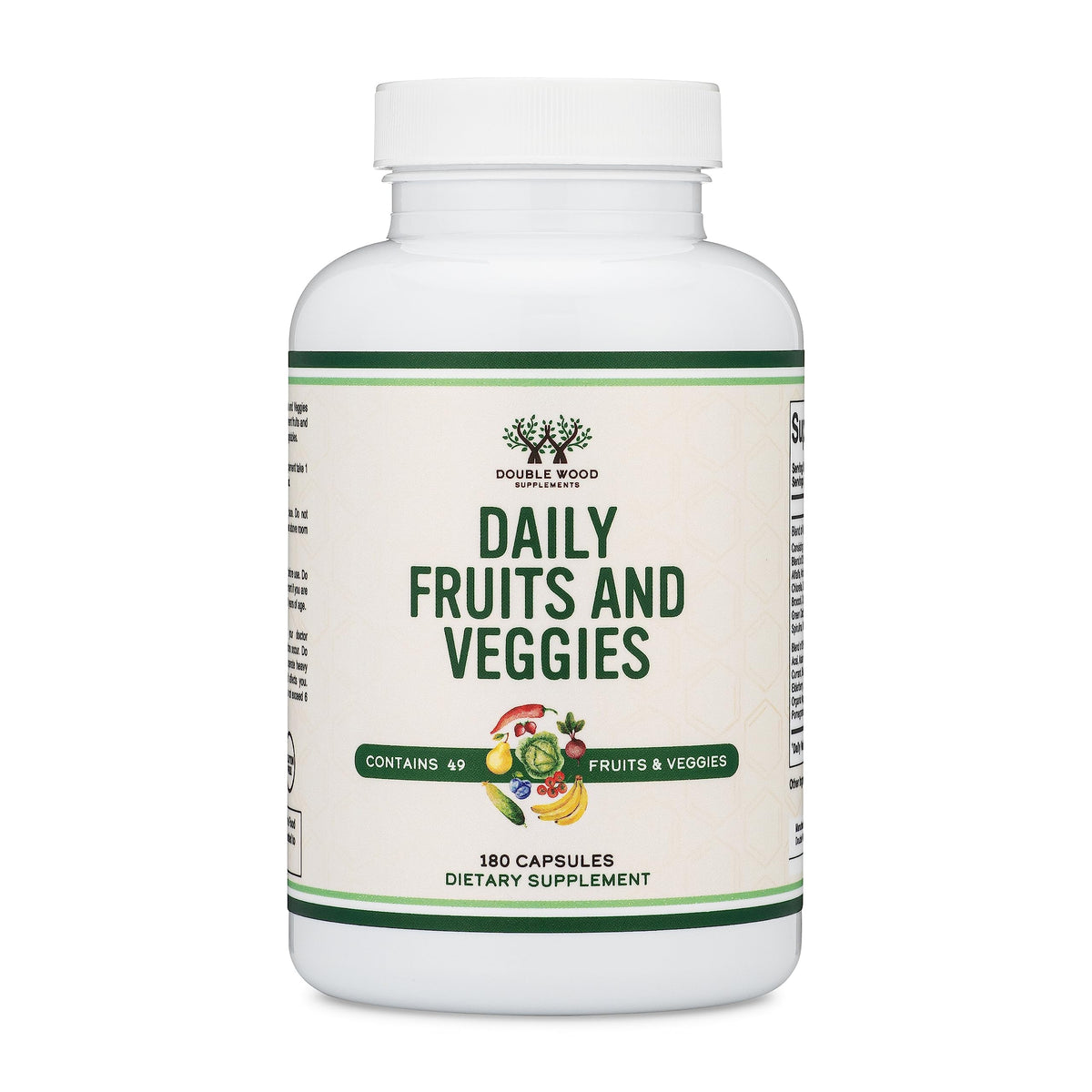 Fruits & Veggies Capsules, 49 Whole-Food Blend, Energy & Digestion, 180 Ct