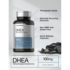 Horbäach DHEA 100mg | 200 Capsules | Supplement for Men and Women | Non-GMO, Gluten Free