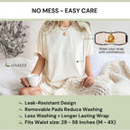 Castor Oil Pack Wrap, Size M-4X, Two Extra 100% Cotton Pads Included
