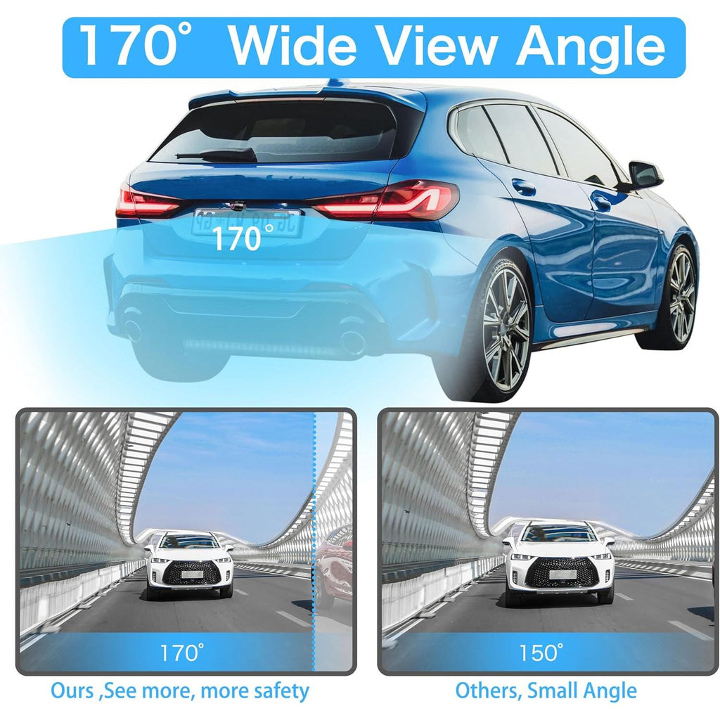 Buy now AHD 1080P Backup Camera, Metal Housing 170 Degree Wide View Angle Universal Car Front/Side/Rear View Camera, Easy Install, Removable Guildlines, Mirror Non-Mirror Image, AHD 1080P/720P, 12V/24V at indiglob india