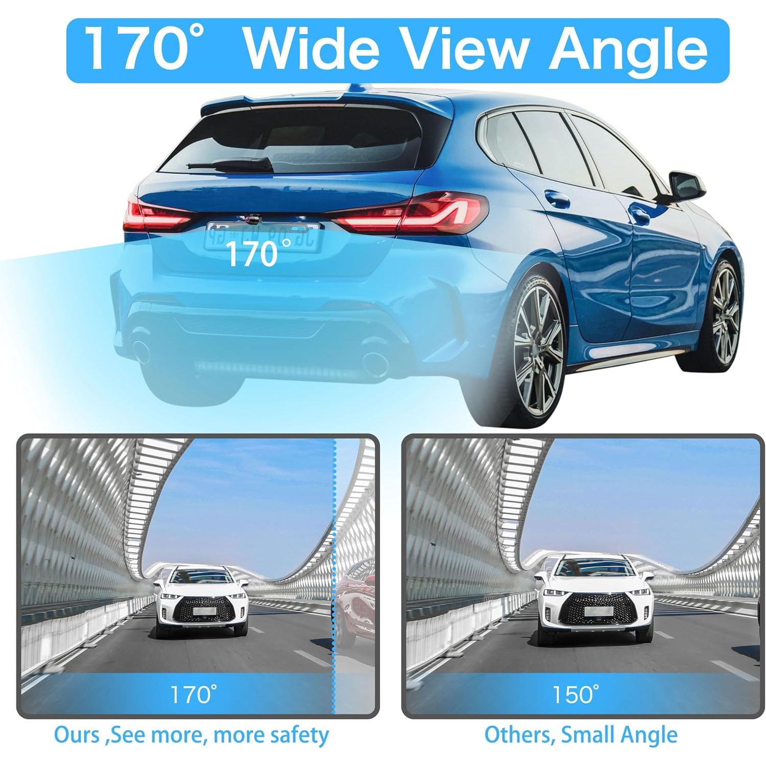 Buy now AHD 1080P Backup Camera, Metal Housing 170 Degree Wide View Angle Universal Car Front/Side/Rear View Camera, Easy Install, Removable Guildlines, Mirror Non-Mirror Image, AHD 1080P/720P, 12V/24V at indiglob india