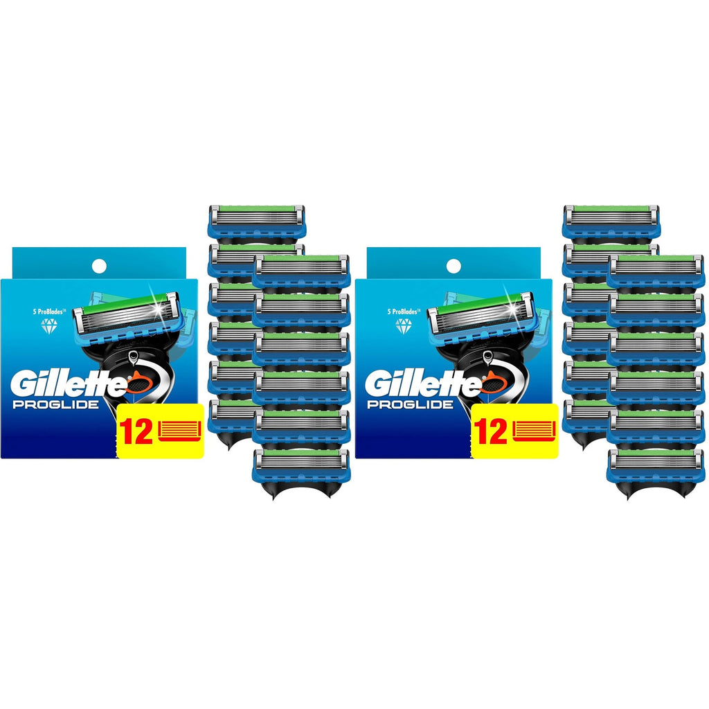 Gillette ProGlide Razor Refills for Men, 12 Razor Blade Refills