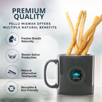 12 Pcs Miswak Sticks with Holder - Vacuum Sealed Chewing Miswak Sticks for Teeth - Natural Flavored Toothbrush for Teeth Whitening, Oral Health, and Fresh Breath || Pack of 12