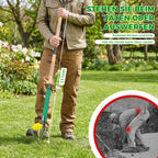 Weed Puller Tool with 2 Weed Eject Feature, 43.7in Stand Up Dandelion Remover Tool, Real Bamboo Handle and Metal 4 Claw & Foot Pedal, Heavy Duty Garden Weeder