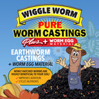 Wiggle Worm 100% Pure Worm Castings Plus Worm Egg Material, 40lb