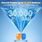 Professional Pool Winter Closing Kit for Above Ground & Inground Pools, Winterizing Treatment for Pool Closing, Helps Maintain Water Quality During Winter, Up to 30,000 Gallons