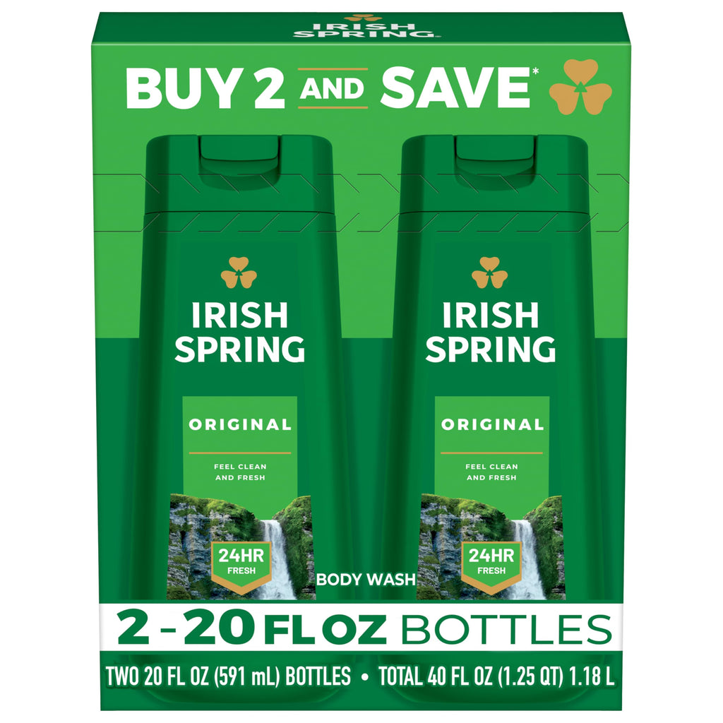 Buy now Irish Spring Moisture Blast Body Wash for Men, 20 Fl Oz (Pack of 2) at indiglob india