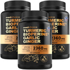 MEDCHOICE 4-in-1 Turmeric Joint Support with Garlic & BioPerine, 120ct | Mobility, Flexibility and Digestive Comfort Support, Turmeric with Garlic and BioPerine, Joint Supplement (Pack of 2)