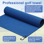 3 Pack Golf Towels (16"x16") with Carabiners, Durable Microfiber