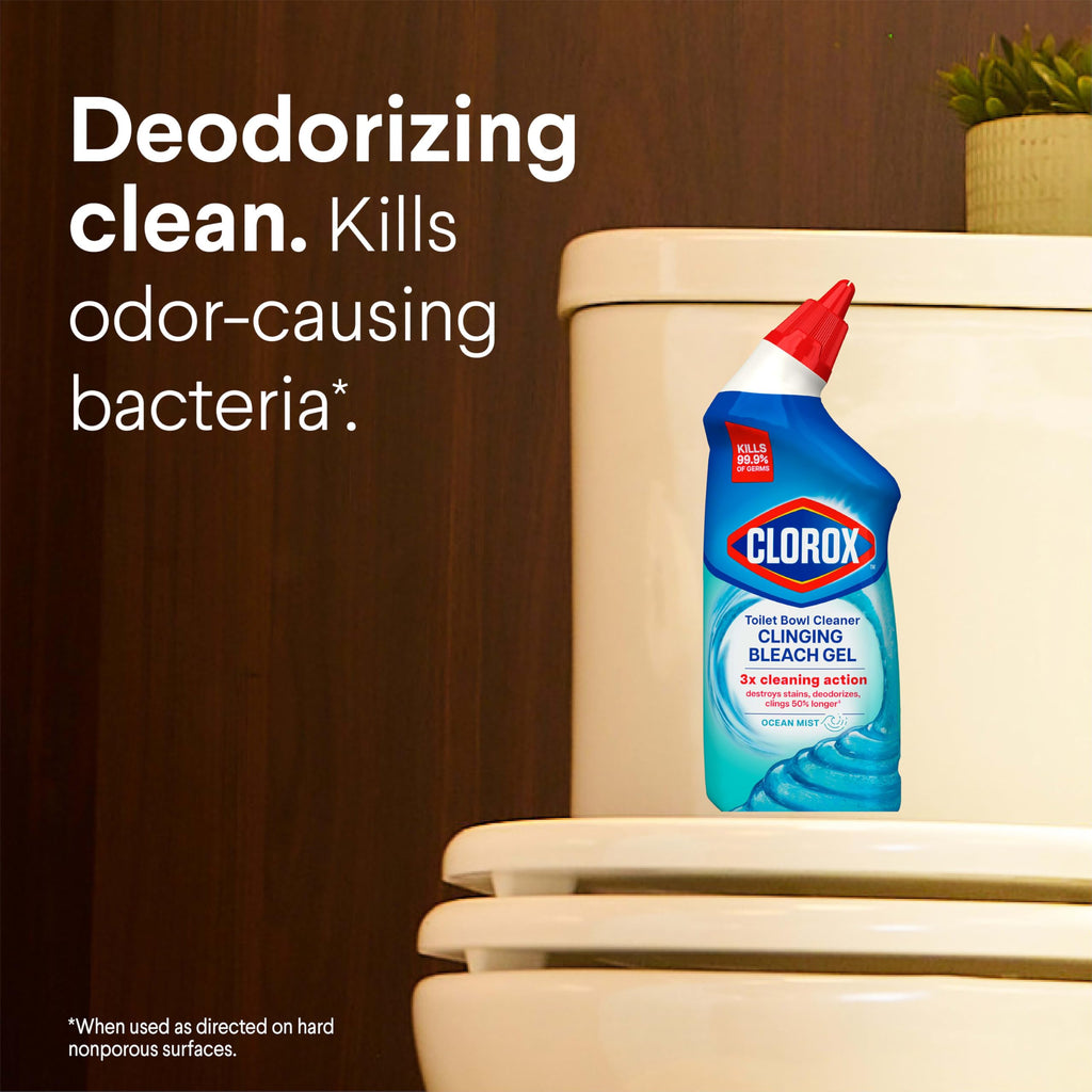 Buy now Clorox Toilet Bowl Cleaner Heavy Duty Stain and Ring Remover, Arctic Clean, 24 Fl Oz., Pack of 2 at indiglob india