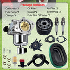 KT735 KT740 Carburetor Kit for Kohler 7000 Series KT725 KT730 KT745 Engine 22HP 23HP 24HP 25HP 26HP replaces 3285367S,1685319-S,3285363S,853-50-S,with Air Filter Oil Filter Kit