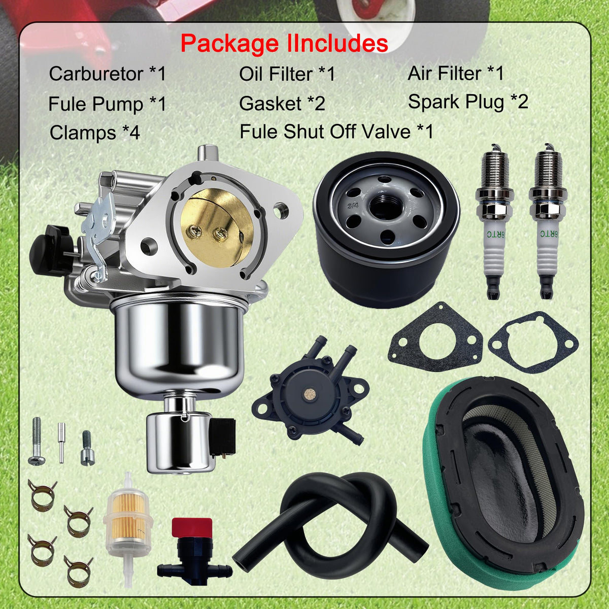 KT735 KT740 Carburetor Kit for Kohler 7000 Series KT725 KT730 KT745 Engine 22HP 23HP 24HP 25HP 26HP replaces 3285367S,1685319-S,3285363S,853-50-S,with Air Filter Oil Filter Kit