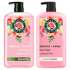 Herbal Essences Shampoo & Conditioner Set, Rose Hips - Smooth Collection, Paraben-Free, Color-Safe, Shiny Hair with Jojoba & Vitamin E, 29.2 Fl Oz Each, 2-Pack