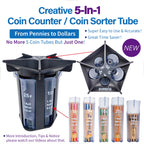 Byteen8 Coin Counter Coin Sorter with Coin Wrappers, Change Roller Machine