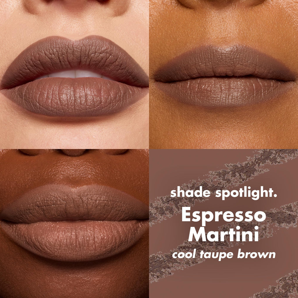 Discover e.l.f. Cream Glide Lip Liner in Espresso Martini, a global favorite offering a smooth, cool taupe brown finish.