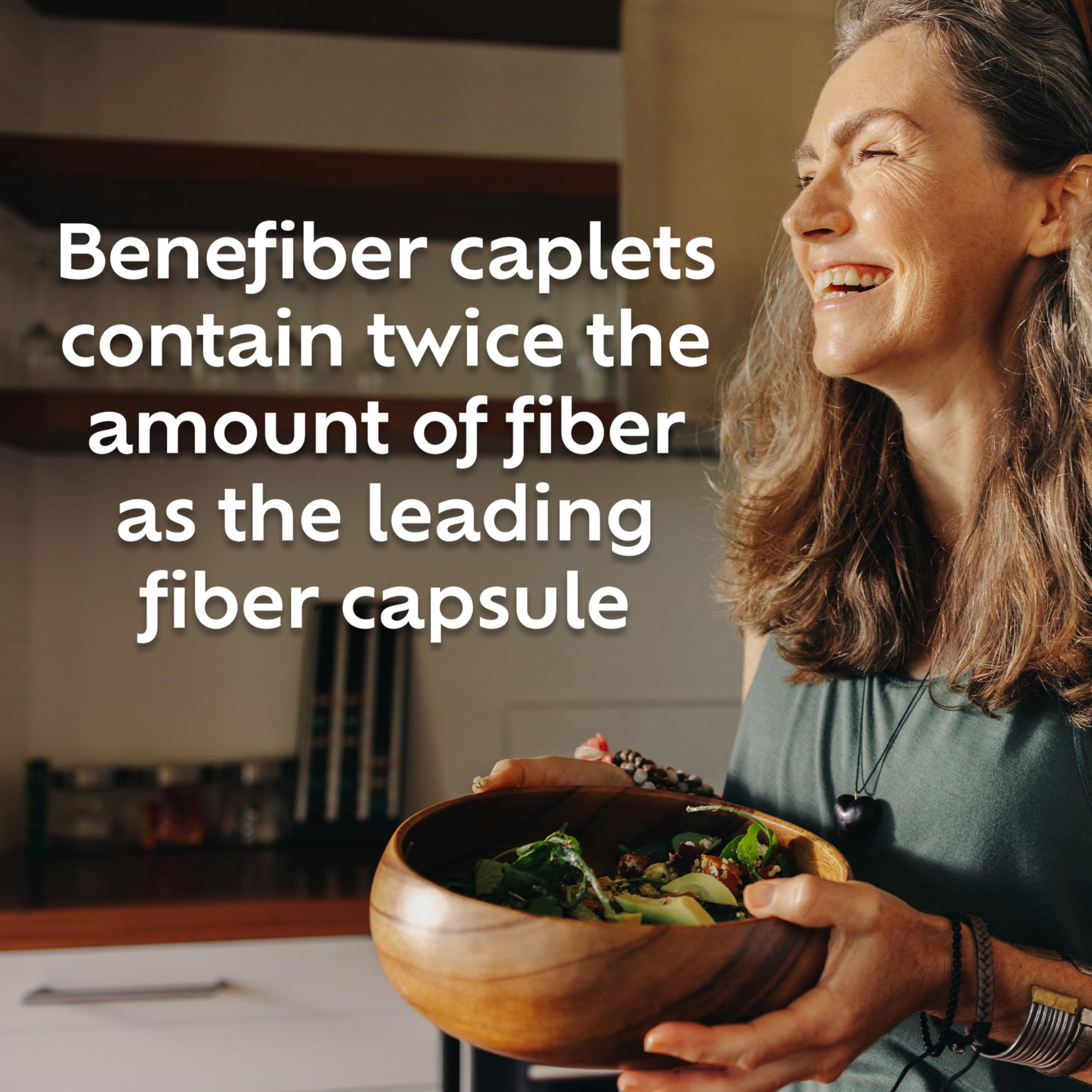 Benefiber Prebiotic Fiber Supplement Caplets, 84 count | Plant-based Prebiotic Fiber, Supports Gut Health by Nourishing Good Gut Bacteria, GLP-1 Support for Digestive Health