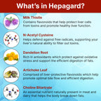 Hepagard Natural Liver Support Supplement with NAC, Vegan, Gluten-Free | Promotes Healthy Liver Function, Detox, and Cleanse with Milk Thistle for Less Bloating and Better Digestion, 30-Day Supply