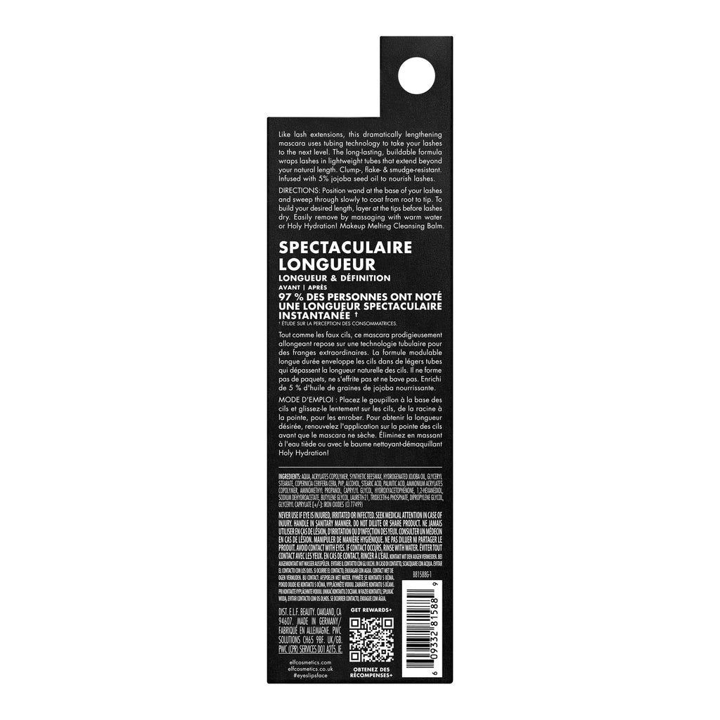 e.l.f. Lash XTNDR Mascara, Pitch Black | Made With Tubing Technology For The Look Of Lash Extensions, Clump & Flake Free, Vegan & Cruelty-Free