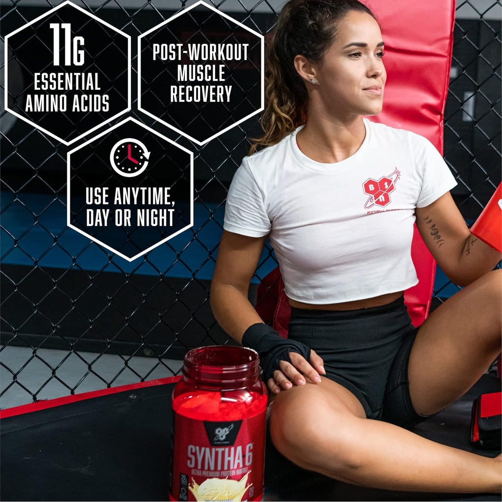 Buy now BSN SYNTHA-6 EDGE Protein Powder, with Hydrolyzed Whey, Micellar Casein, Milk Protein Isolate, Low Sugar, 24g Protein, Chocolate Milkshake, 48 Servings at indiglob india