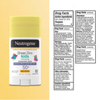 Neutrogena Sheer Zinc Oxide Kids Mineral Sunscreen Stick SPF 50+, 1.5 oz | Broad Spectrum Protection, Water-Resistant Sunscreen Stick, Gentle on Sensitive Skin, Dermatologist Recommended