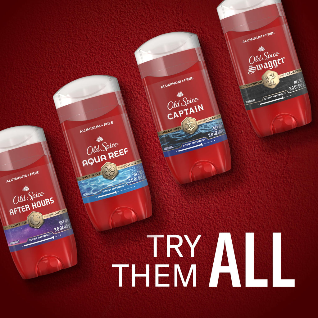 Old Spice Aluminum Free Deodorant for Men, 24/7 Protection to Eliminate Odors, 24/7 Freshness & Lasting Scent, Swagger with Lime & Cedarwood Scent, 3.8 oz (Pack of 3)