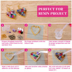 Buy now Shynek 60Pcs Hollow Frame Pendants - Resin Craft Bezels Jewelry Molds for Necklaces and Earrings Making Supplies at indiglob india