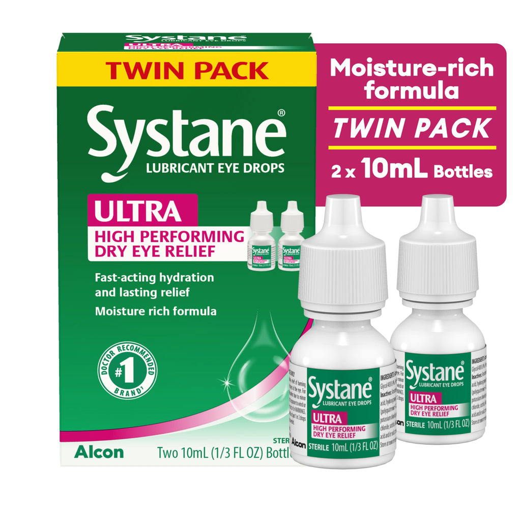 Systane Ultra Lubricating Eye Drops, 0.33 oz, Twin Pack