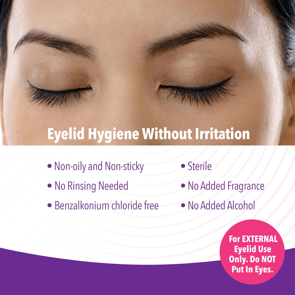 iVIZIA Micellar Eyelid Cleanser, 3.3 fl oz (100ml) | Micellar, Lifts oils and makeup, No Rinse, Gentle Eye Makeup Remover, Economical bottle for eyelids, BAK-free