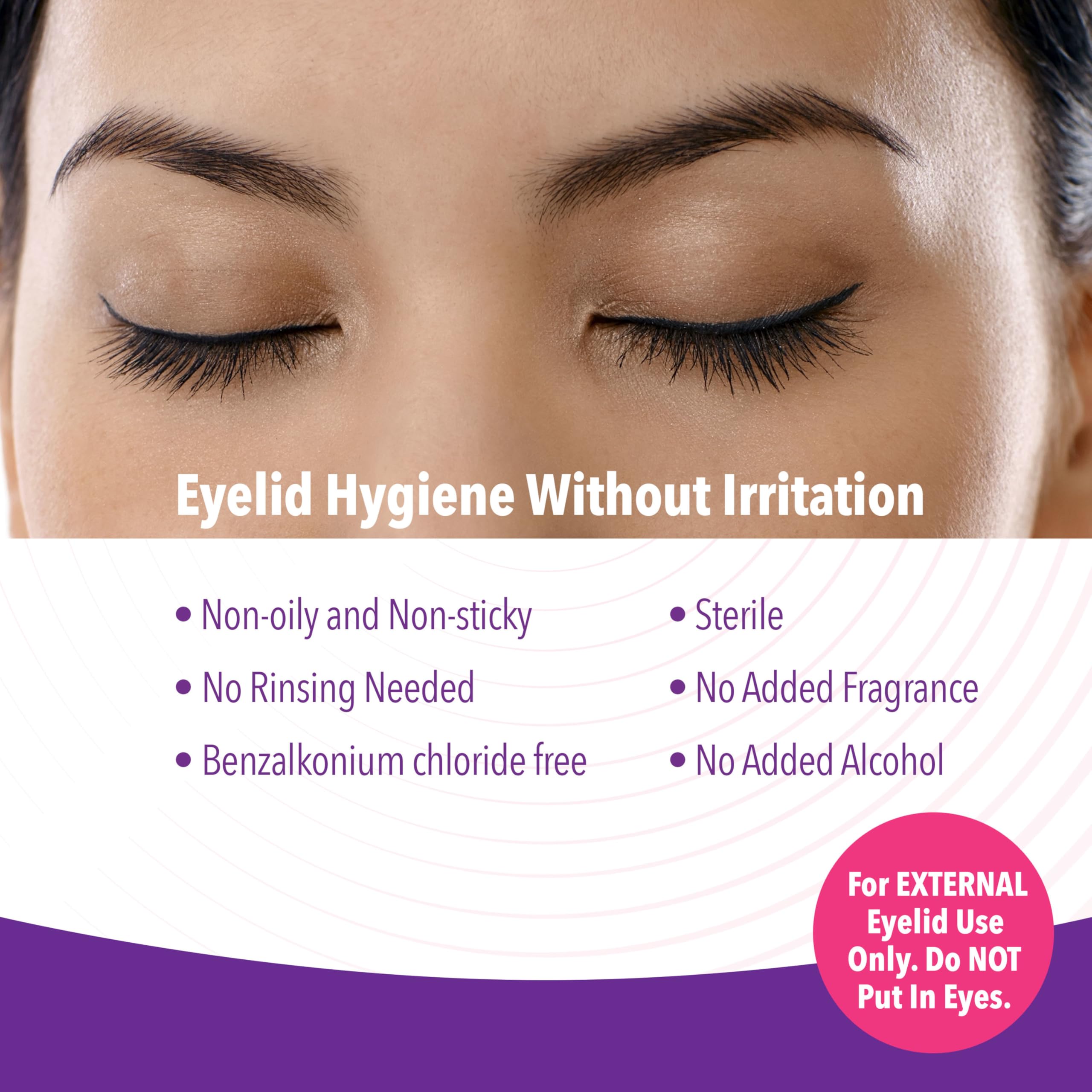 iVIZIA Micellar Eyelid Cleanser, 3.3 fl oz (100ml) | Micellar, Lifts oils and makeup, No Rinse, Gentle Eye Makeup Remover, Economical bottle for eyelids, BAK-free