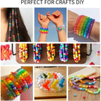 5 Boxes Bracelet Making Kit Pony Beads, 96 Colors Kandi Beads for Bracelets