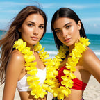 Buy now 36 Counts Hawaiian Leis Necklace Tropical Luau Hawaii Silk Flower Lei Theme Party Favors Wreaths Headbands Holiday Wedding Beach Birthday Decorations (3 Dozens) at indiglob india