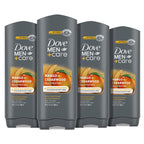 Buy now DOVE MEN + CARE Body and Face Wash Clean Comfort 4 Count for Healthier and Stronger Skin Effectively Washes Away Bacteria While Nourishing Your Skin, 18 oz at indiglob india