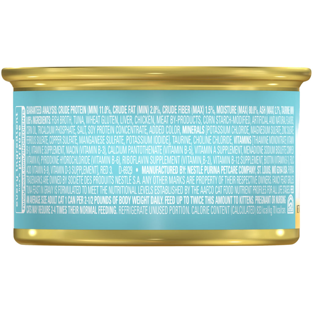 Purina Fancy Feast Grilled Tuna Feast Wet Cat Food in Gravy (24) 3oz Cans