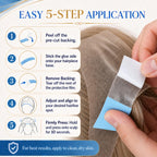 200pcs Wig Tape Double Sided Ultra Hold, Waterproof Lace Front Tape for Wigs, Strong Hold Adhesive Tape for Lace Wigs, Toupee & Hair Extensions, Blue Wig Tape Strips Easy to Apply & Remove