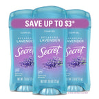 Secret Fresh Antiperspirant Deodorant for Women, 72hr Breathable Sweat & Odor Protection, Instant Freshness & Gentle, PH Balancing Minerals, Clear Gel, Cool Waterlily Scent, 2.6 oz (Pack of 3)
