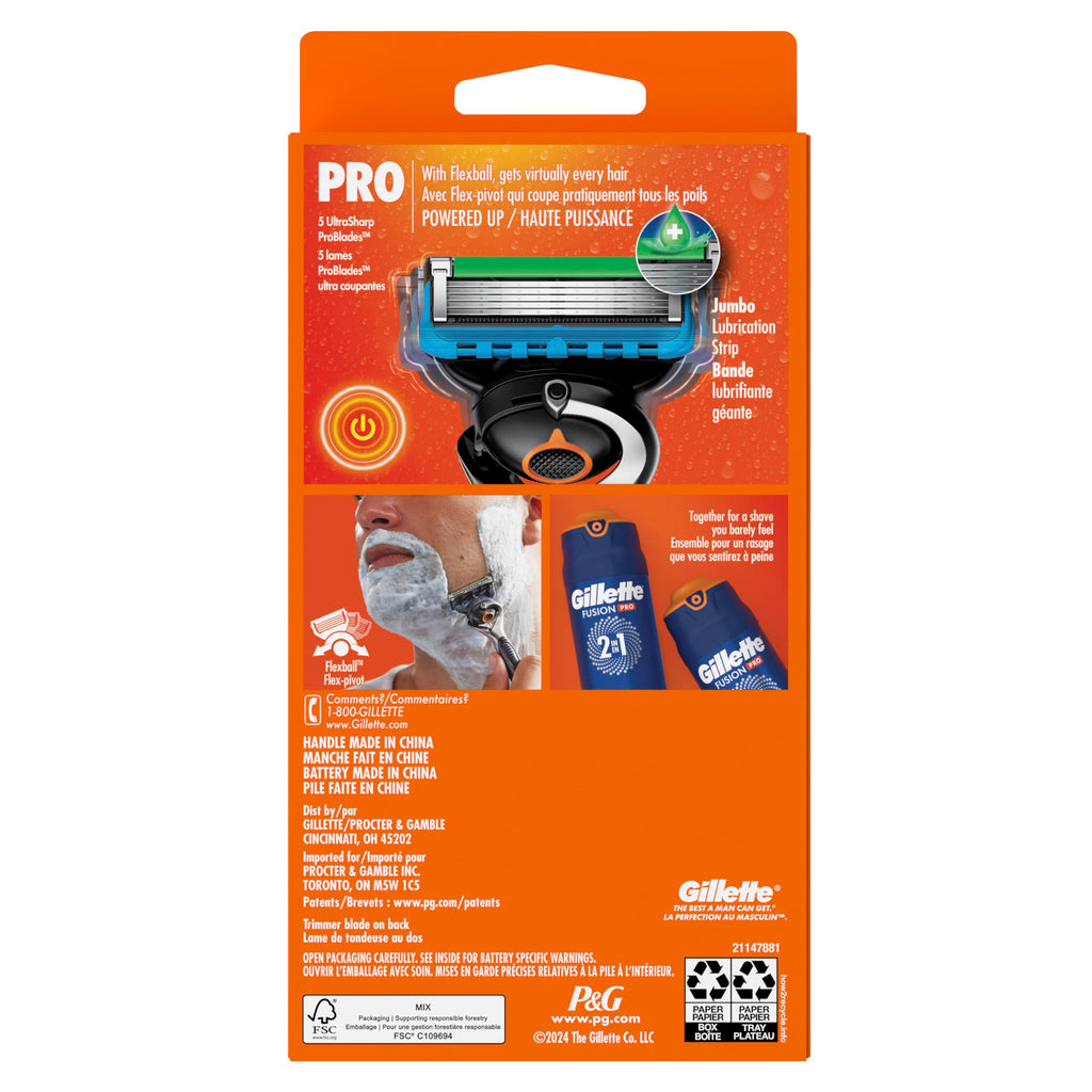 Buy now Gillette ProGlide Power Razor for Men, 1 Gillette Power Razor Handle + 1 Blade Refill at indiglob india