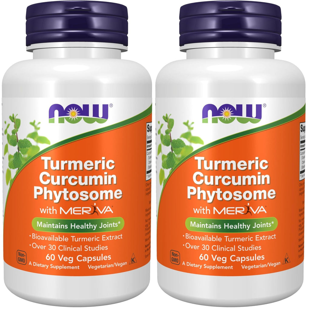 NOW Foods Supplements, Curcumin Phytosome, Bio-Enhanced Turmeric Extract, 60 Veg Capsules