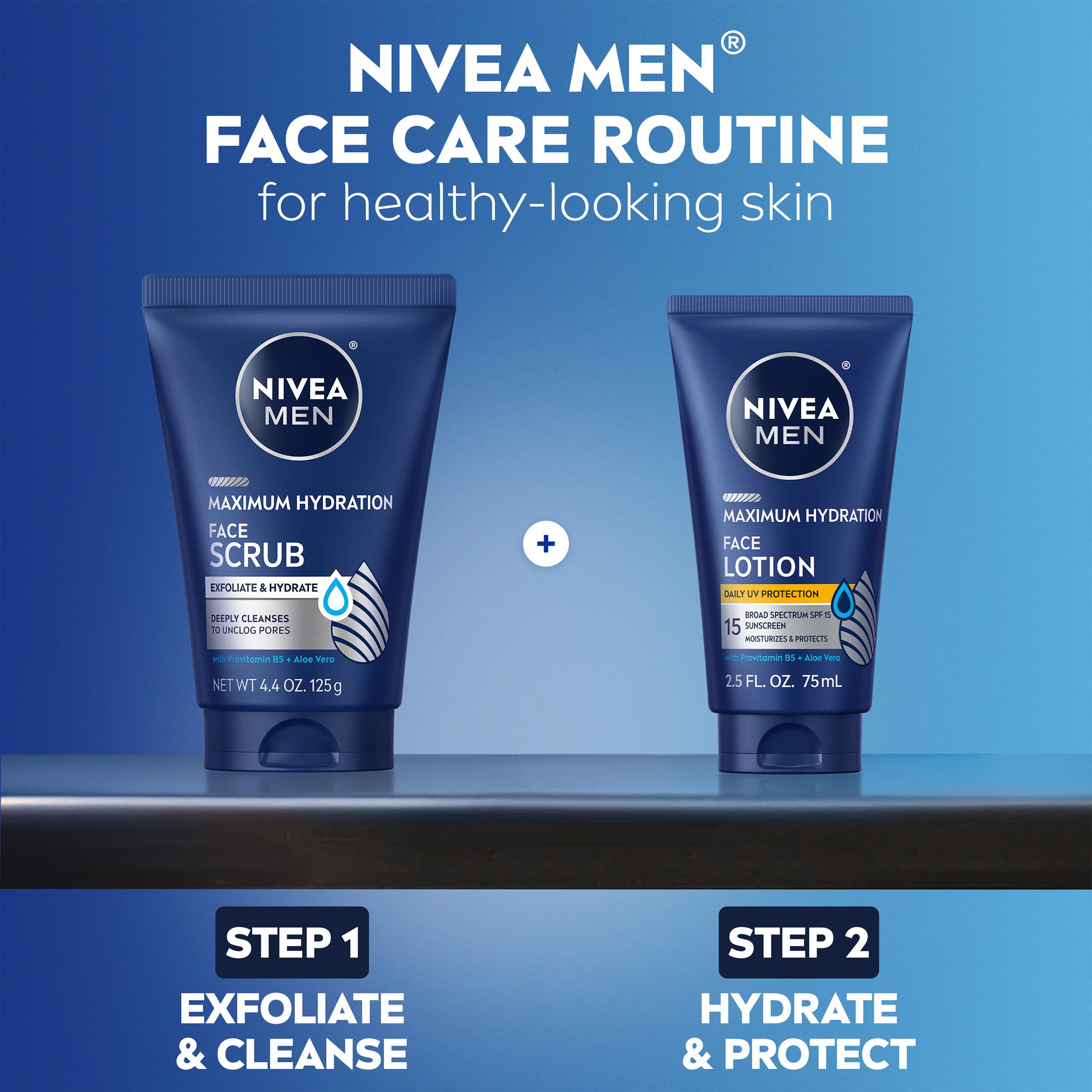 NIVEA MEN Maximum Hydration Face Scrub, Multipack, 3 x 4.4 OZ