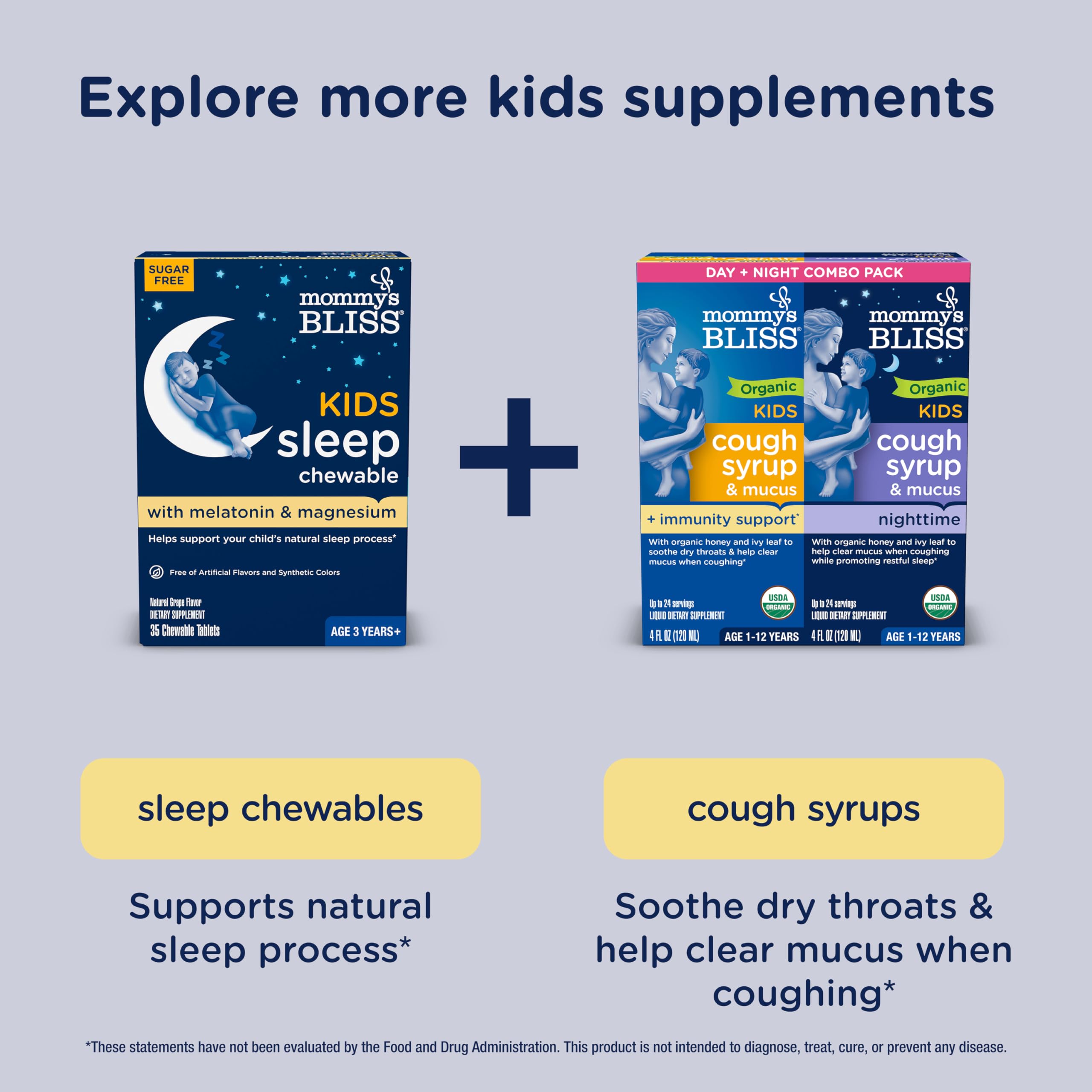 Mommy's Bliss Kids Sleep Support Melatonin Gummies, Strawberry Flavor 60ct