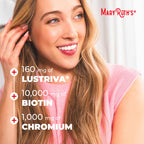 MARYRUTH'S Liquid Multivitamin + Hair Growth, Clinically Thicker Hair, 15oz | Clinically Tested in Women for Thicker Hair & Facial Wrinkles, Biotin 10000mcg, Lustriva Hair Growth Supplements, Skin Care