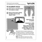 Taylor Analog Bathroom Scale for Body Weight, 300 lb Capacity, White/Black