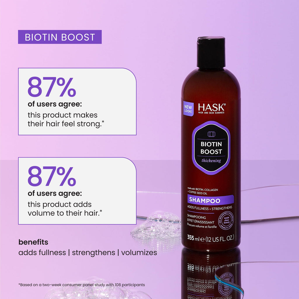 HASK Biotin Boost Thickening Shampoo, 12 Fl Oz