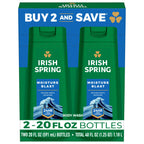 Irish Spring Original Moisturizing Body Wash for Men, 24-Hour Fresh, Face and Body Wash, Men’s Body Wash, Biodegradable Ingredients, Paraben Free, Cool Fresh Scent, 20 fl oz Bottle (2 Pack)