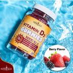 NEW AGE Vitamin D3 5000 IU 125mcg Gummies - Immune Supplement - Non-GMO, Gluten-Free, Dairy-Free, No Gelatin (120 Gummies (Pack of 2))