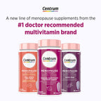 Centrum Complete Multivitamin Supplement, 30 Count | Hot Flash Support Menopause Support Tablets, with Clinically Studied geniVida, Gluten Free, Non-GMO Ingredients