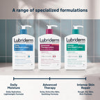 Lubriderm Fragrance Free Daily Moisture Lotion + Pro-Ceramide, Shea Butter & Glycerin, Face, Hand & Body Lotion for Sensitive Skin, Hydrating for Healthier-Looking Skin, 16 fl. Oz (Pack of 3)