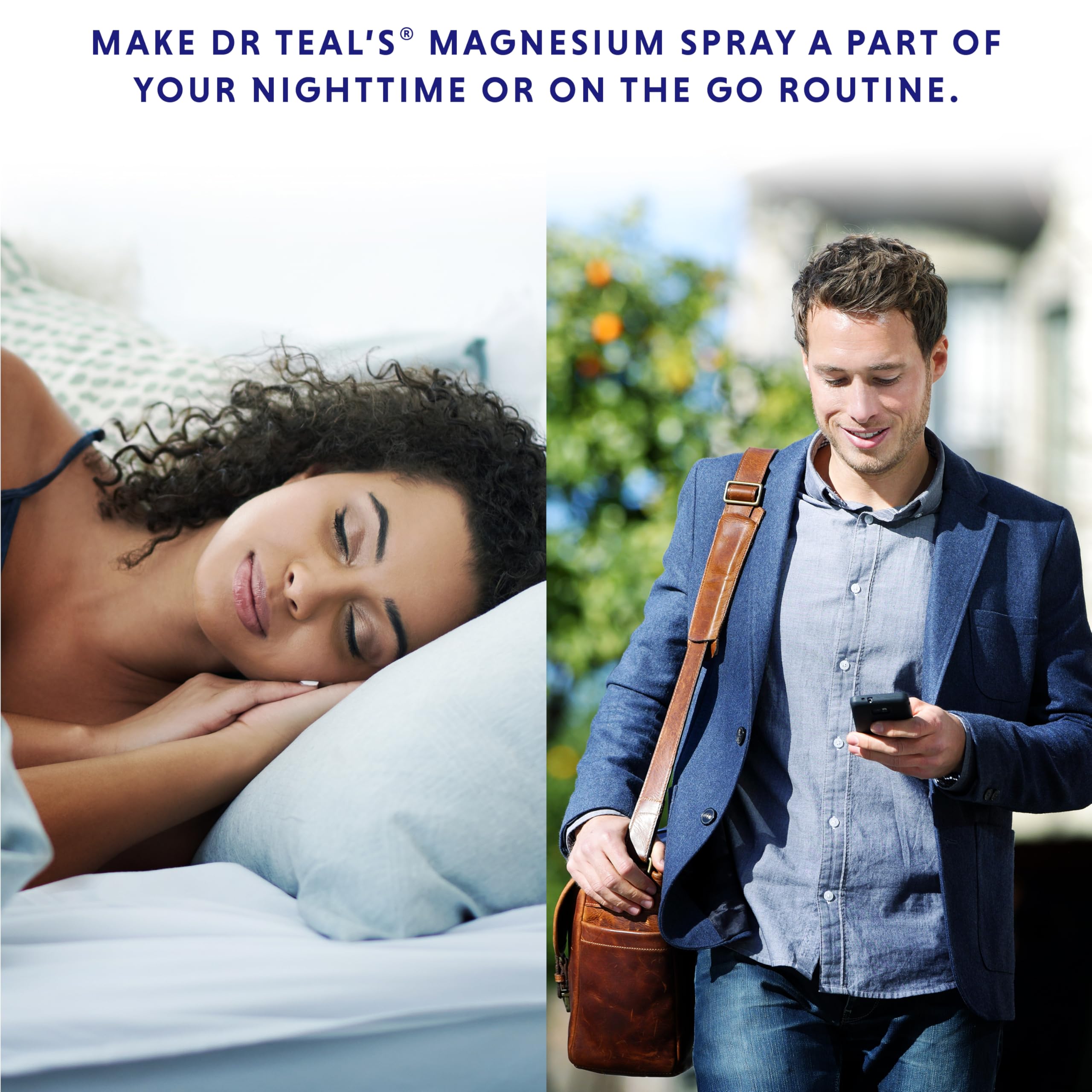 Dr Teal's Magnesium Lavender Spray with Natural Dead Sea Salt, 8 fl oz (Pack of 2)