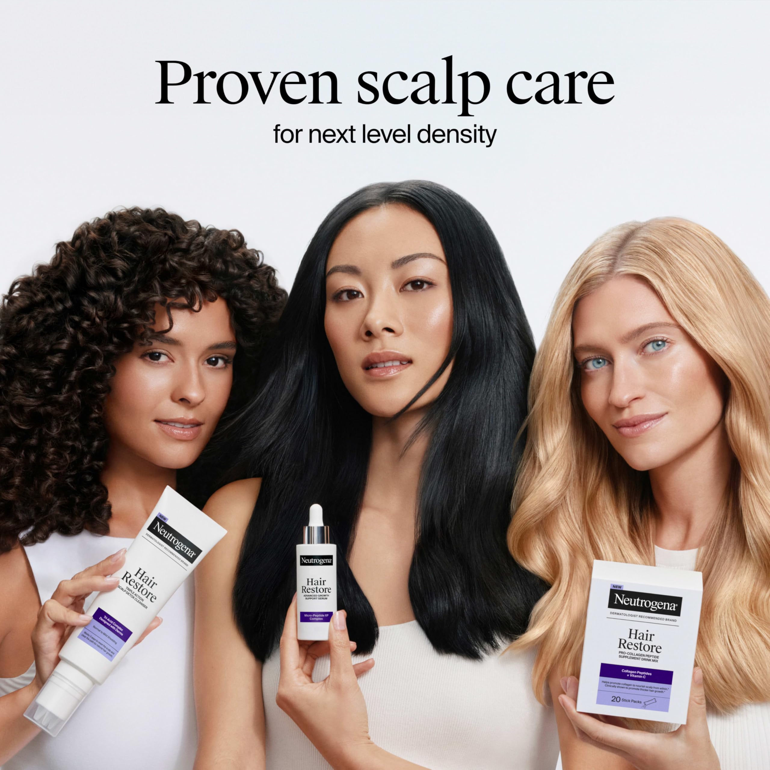 Buy now Neutrogena Hair Restore Advanced Growth Support Serum, Hair & Scalp Treatment with Micro-Peptide XP Complex to Revitalize Roots, Nourish Scalp, & Enhance Visible Hair Density, 1.7 fl. oz at indiglob india
