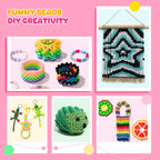 Simetufy 6000Pcs Pony Beads Bulk 30 Colors Rave Kandi Bracelet Making Kit