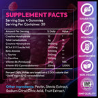 Creatine Monohydrate Gummies 5000MG, Creatine Gummy for Men & Women 120Ct | Pre-Workout for Adults, Creatine Gummy with L-Taurine, BCAA 2:1, B12/6 for Muscle Support, Enhance Strength, Energy Boost